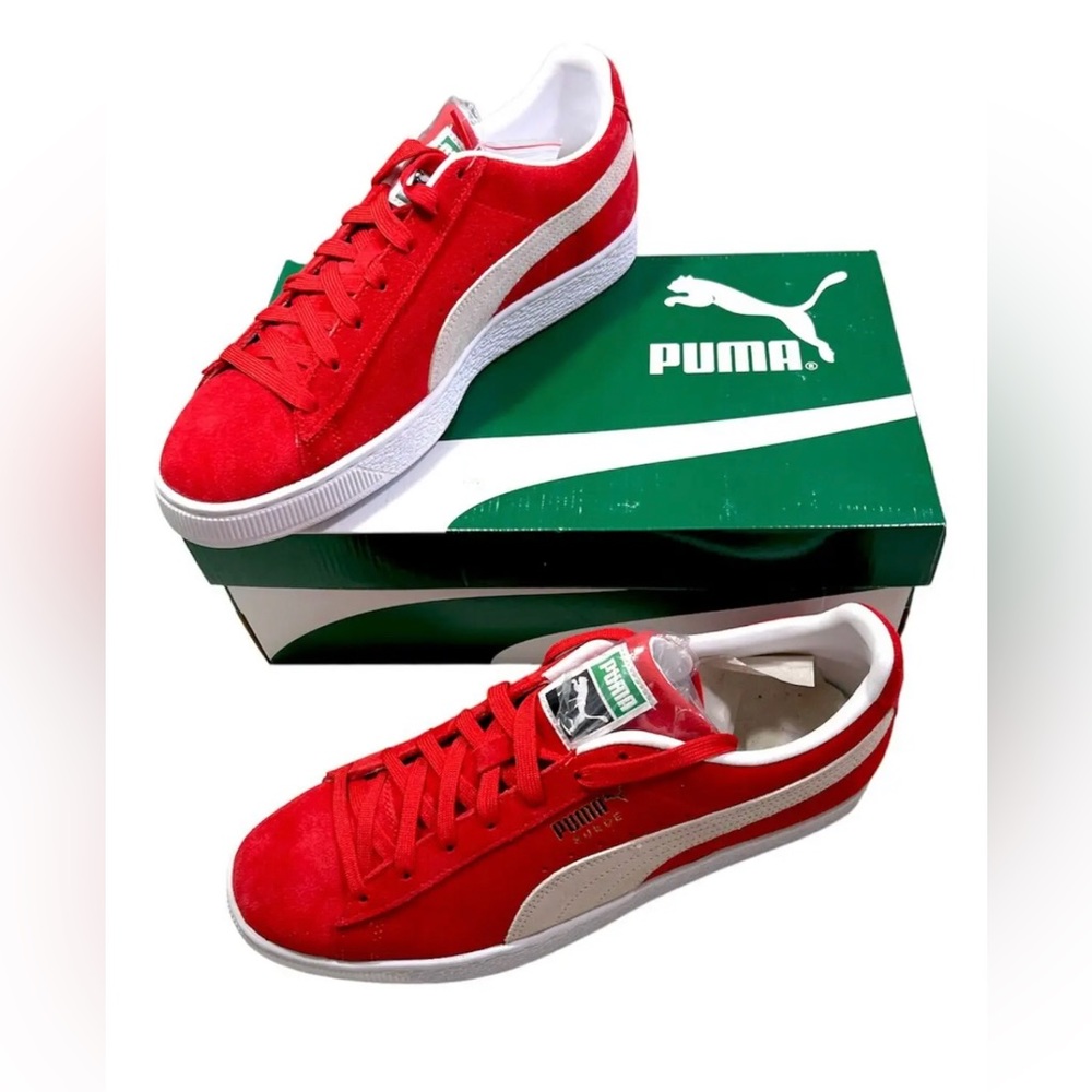 Puma Suede Classic XXI LifeStyle Sneakers Men’s Red/White 374915-02 Size 11